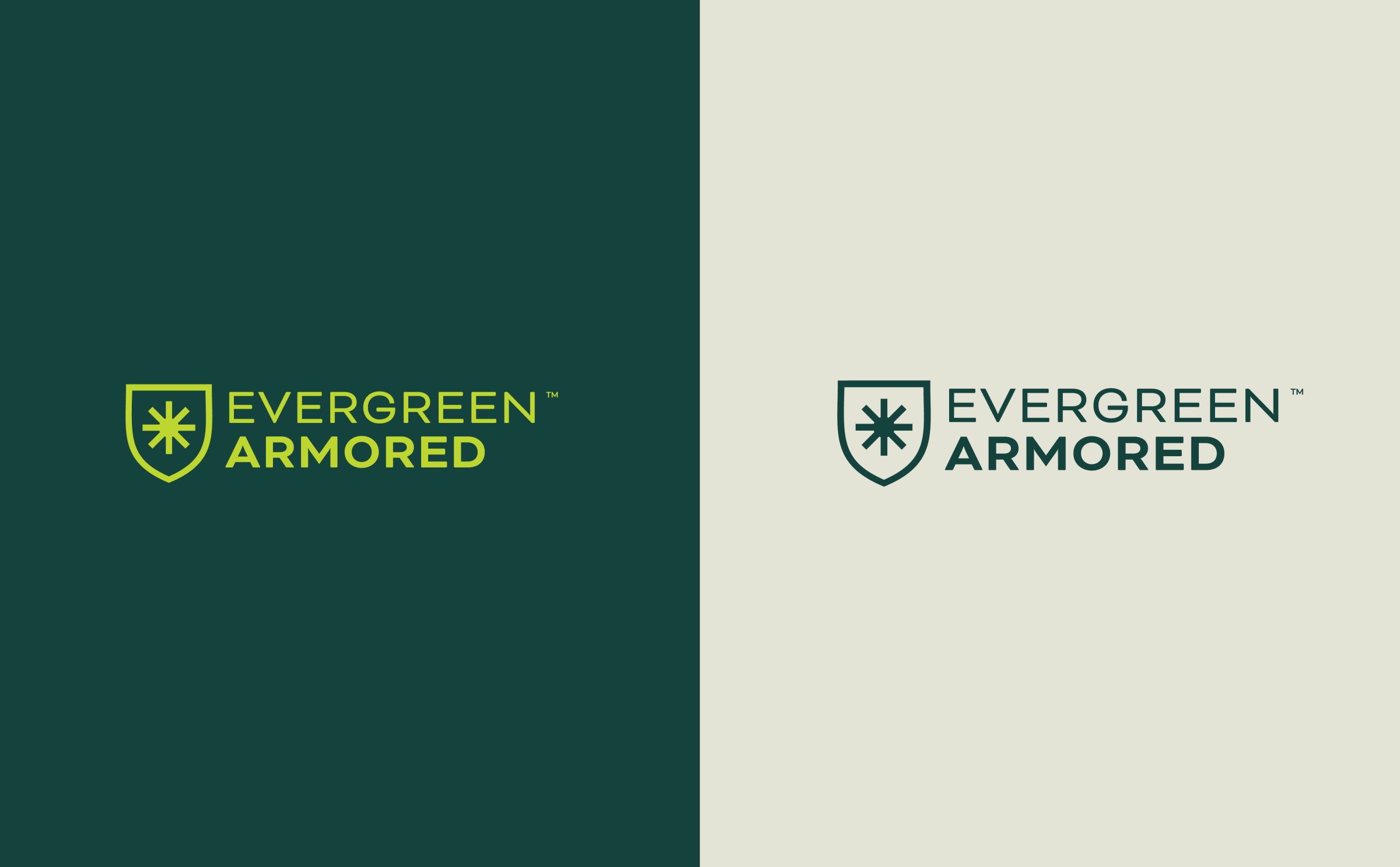 Evergreen Armored logos